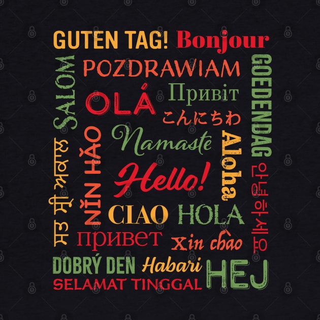 Hello in Different Languages by Pine Hill Goods